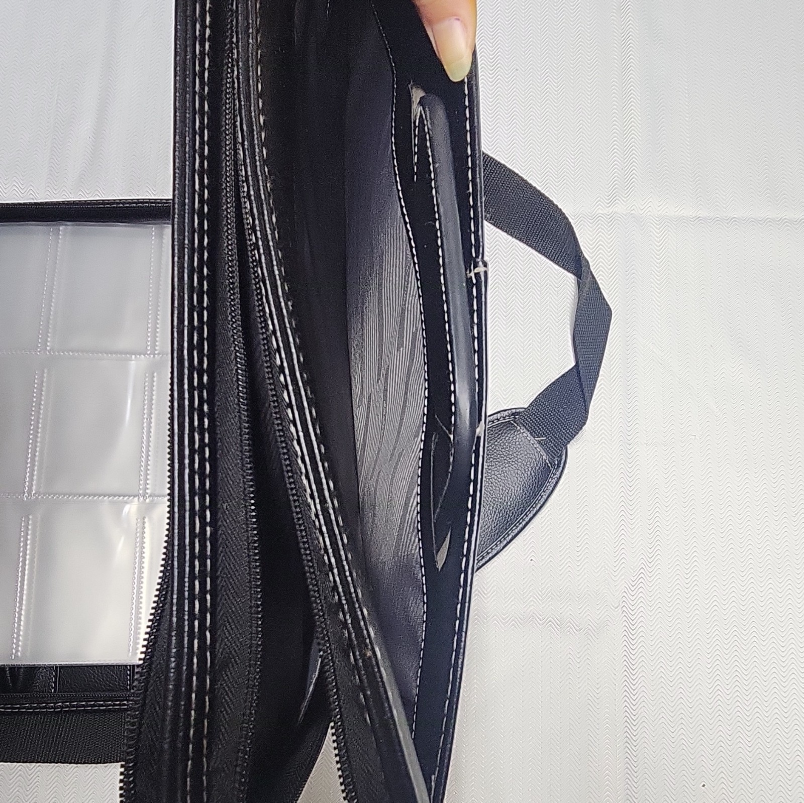 Samsonite Black Zip Portfolio Organizer w/ Strap, Handle, Calculator & Slots