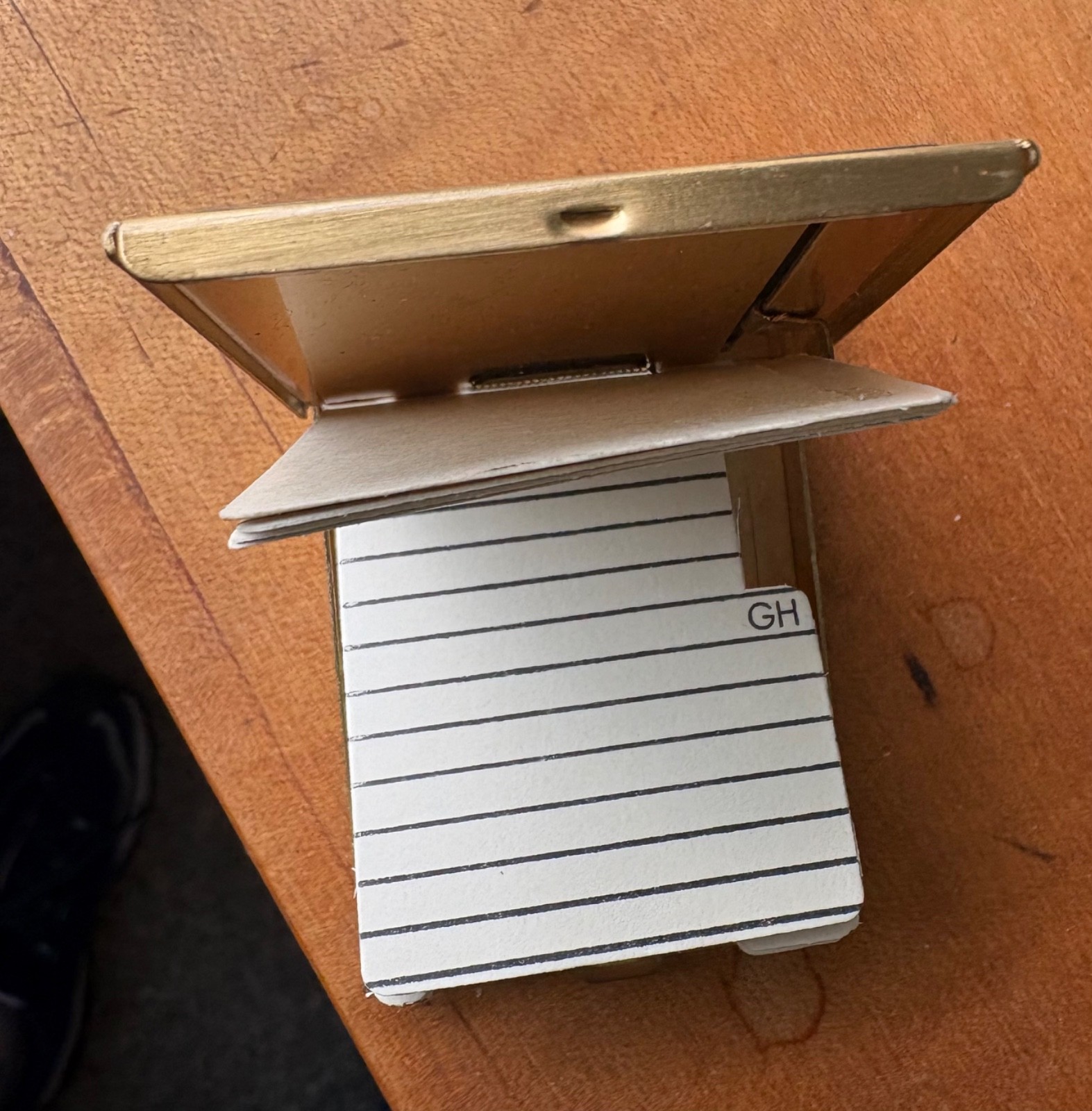 Vintage Miniature Brass Address Book Rolodex Sliding Tab Names Florida 1950s