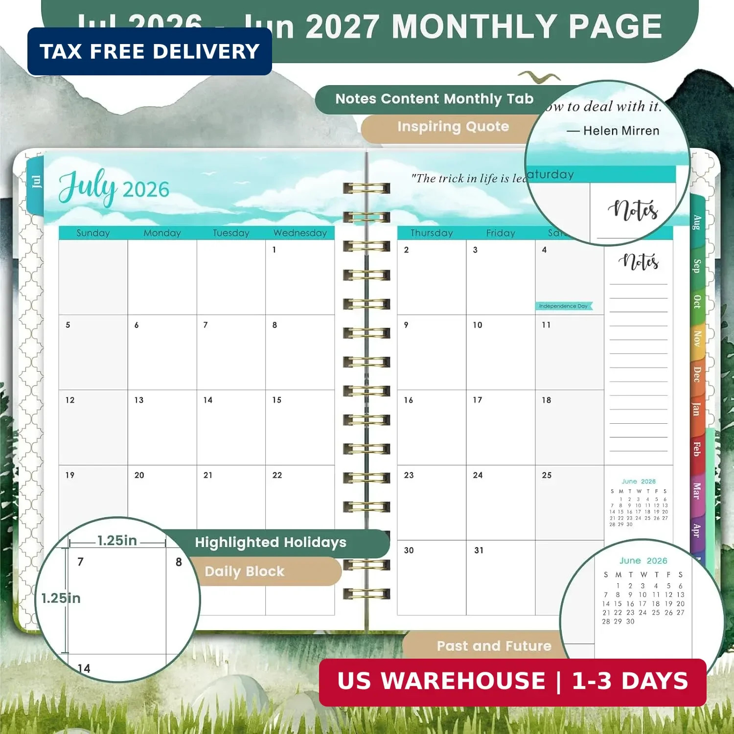 2026-2027 Planner – Planner Weekly and Monthly, Planners 2026-2027 from Jul.2026