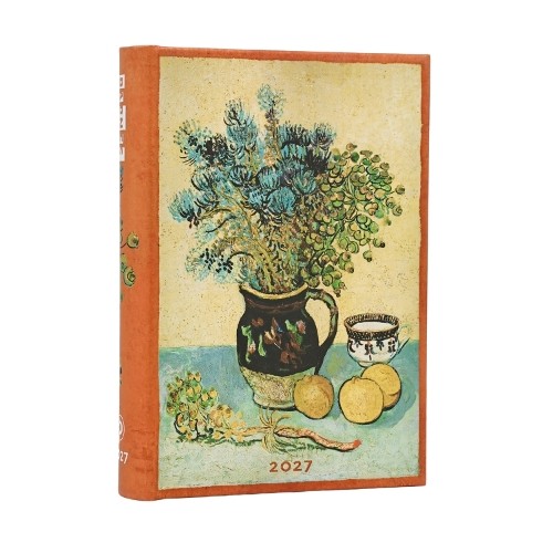 2027 Van Gogh’s Still Life Mini 12-Month Hardcover Dayplanner (Elastic Band Clos