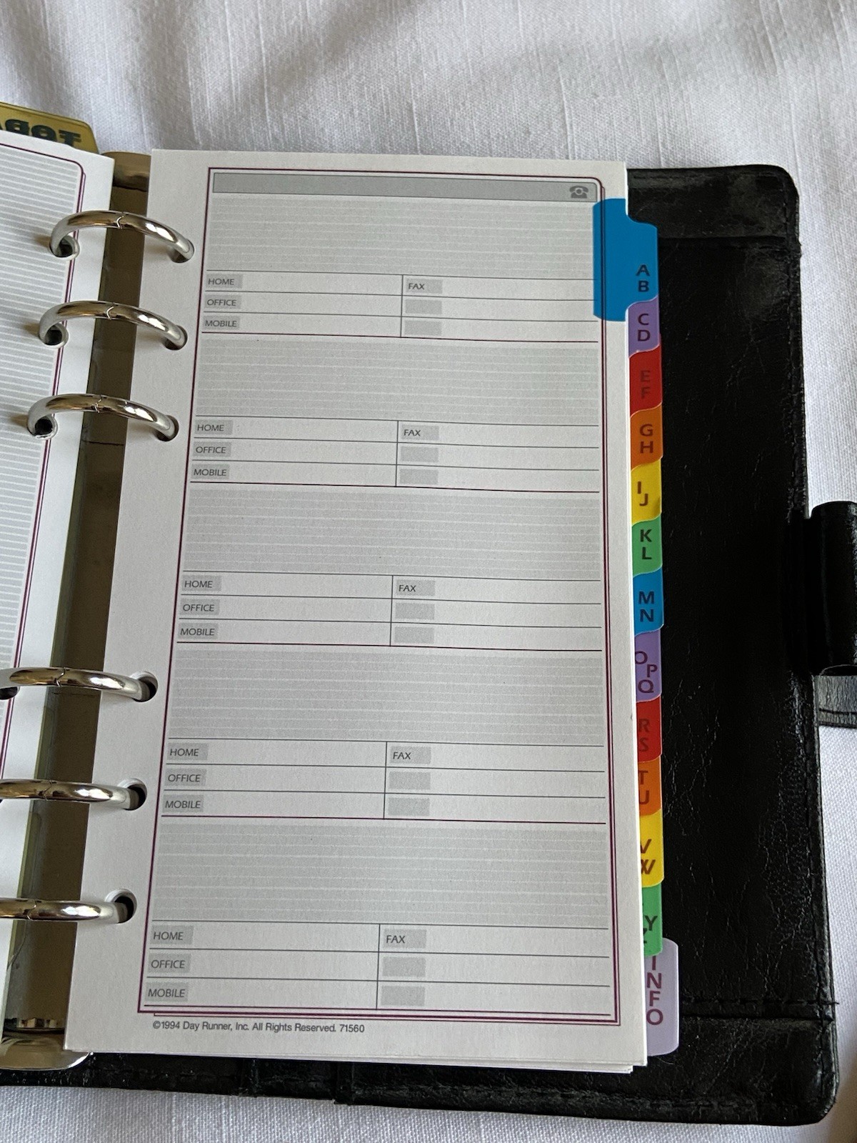 Vintage Cambridge 6 Ring Snap Compact Planner Binder Organizer – Green/Black