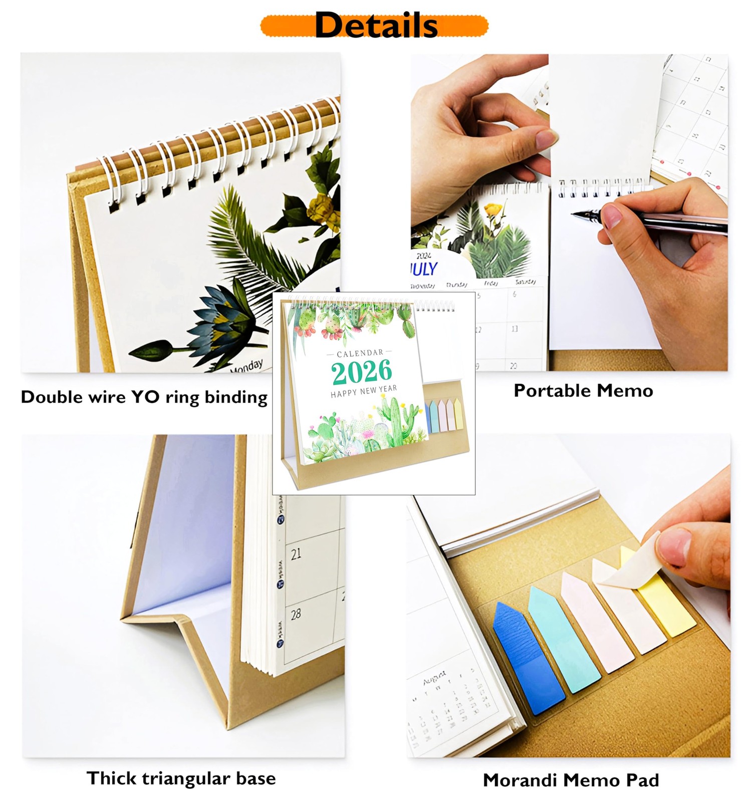 2026 Desk Calendar,12 Month Calendar,17″ x 12″,January 2026 Calendar