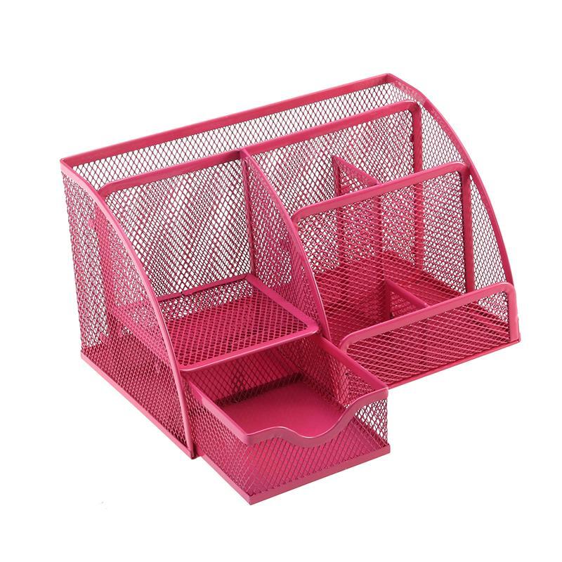 3 Colors Desk Organise Mesh Desk Tidy Pen Holder Multi functional Organizer