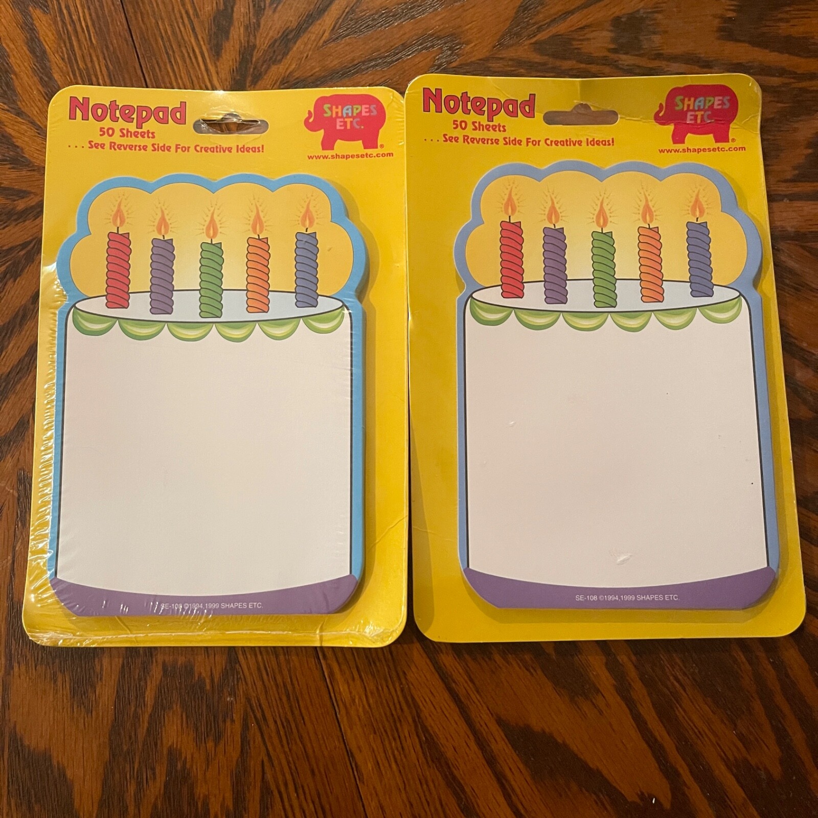 2 NOTE PADS 50 SHEETS OF PAPER SIZE 7″ X 4 3/4″ NOTEPAD CANDLES 100 TOTAL SHEETS