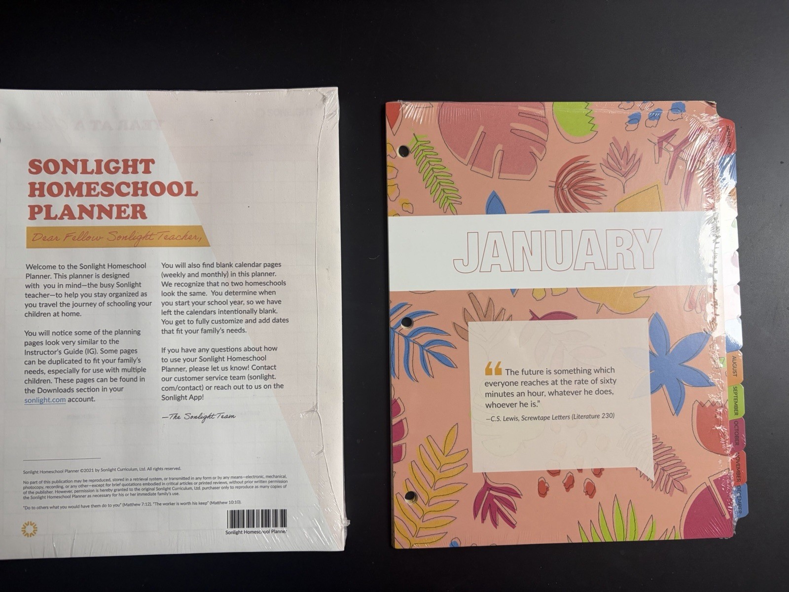 Sonlight Homeschool Planner Undated Academic Organizer Tropical Floral New