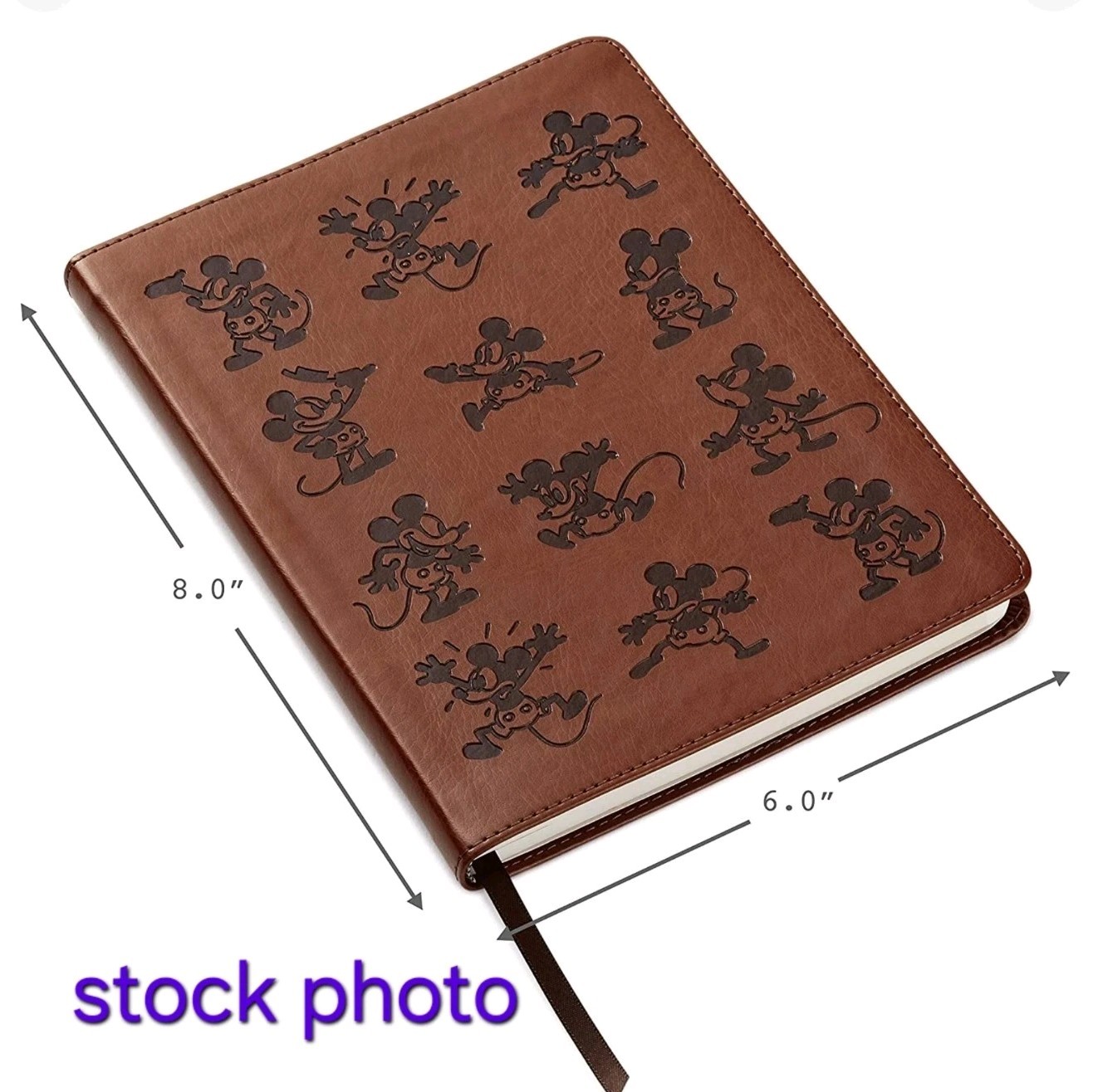 Disney Mickey Mouse Faux Leather Hardcover Journal Notebook – NWT