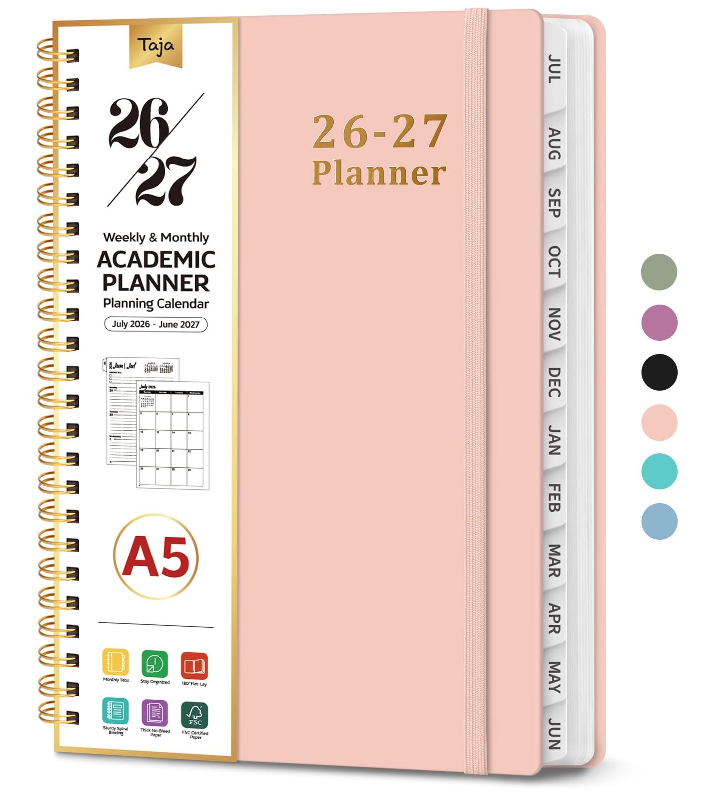 Planner 2026-2027, 6.3″ x 8.5″ Weekly and Monthly Academic Year Planner Calen…