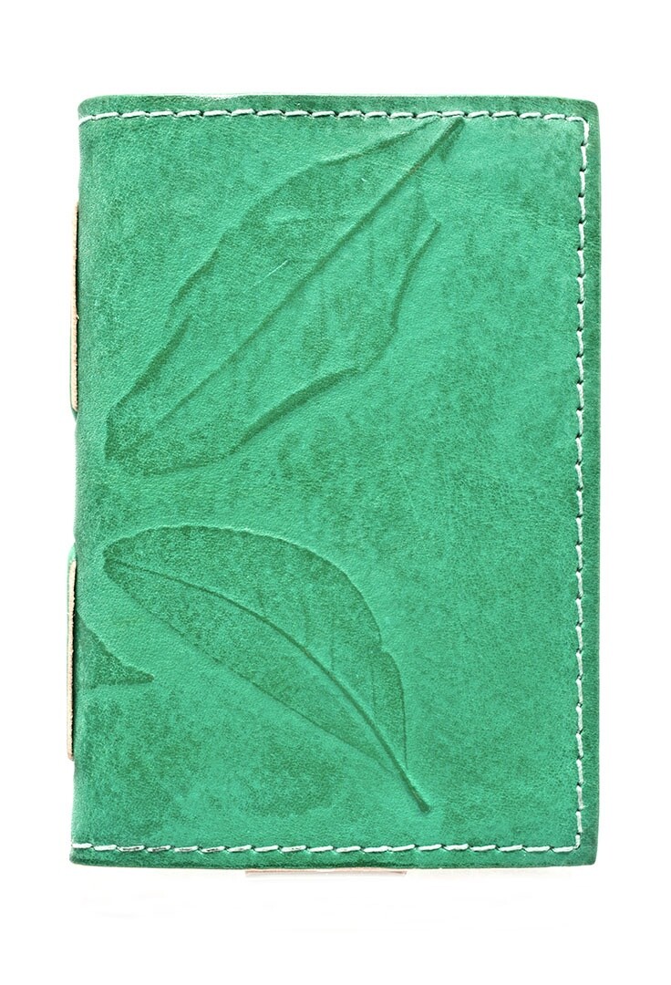 Italian Leaf Embossed Design Leather Blank Journal