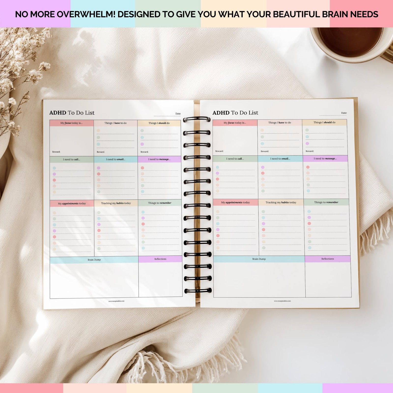 Adhd Daily Planner To Do List A5 – Focus & Productivity Task Manager | 100 Pages