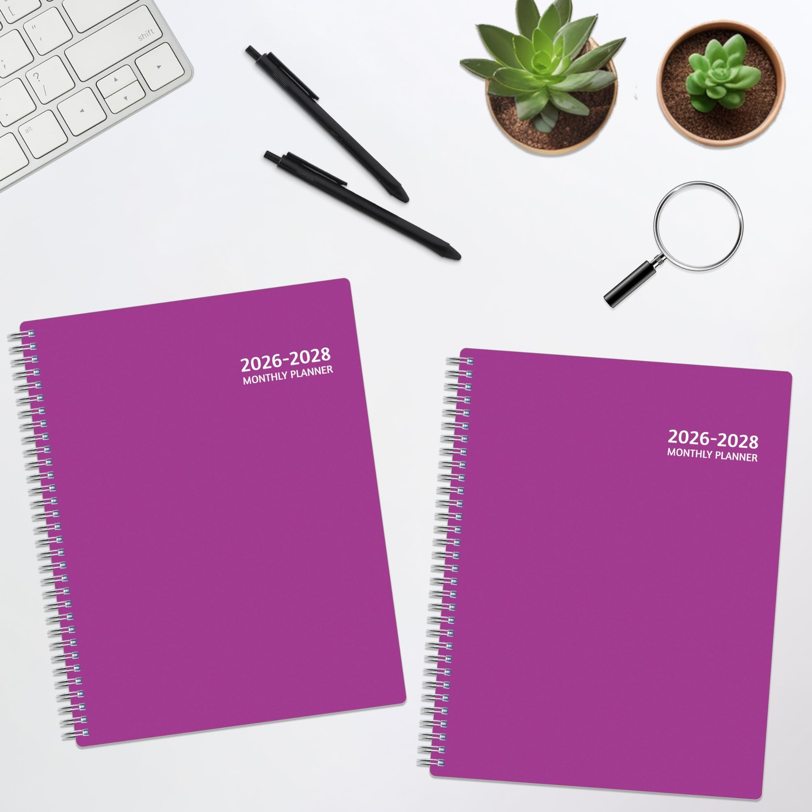Monthly Planner 2026-2028, 36 Months Calendar Letter, Purple