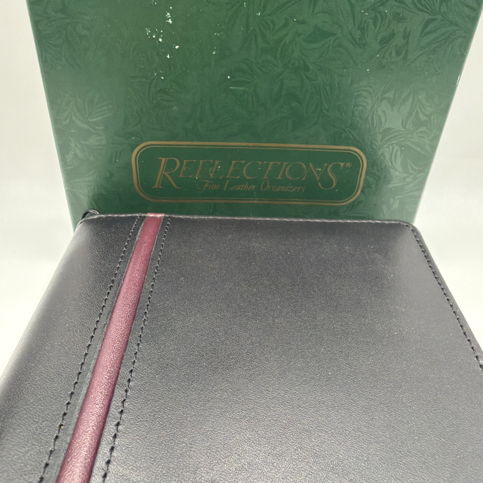 Reactions Daily Planner Binder 6 Ring Dat-A-Genda Leather Zip 1993 1994 1995