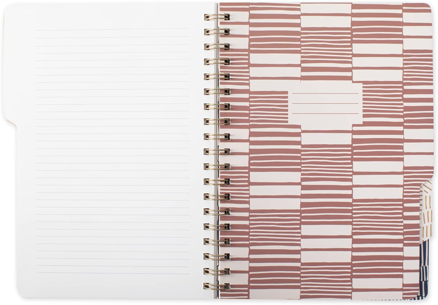 Studio Large Tab Notebook,”Tribal Lines”, Flexible Paperback Cover, College Rule