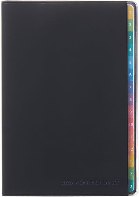 Reimei Fujii Planner Monthly Block Pocket Size Black