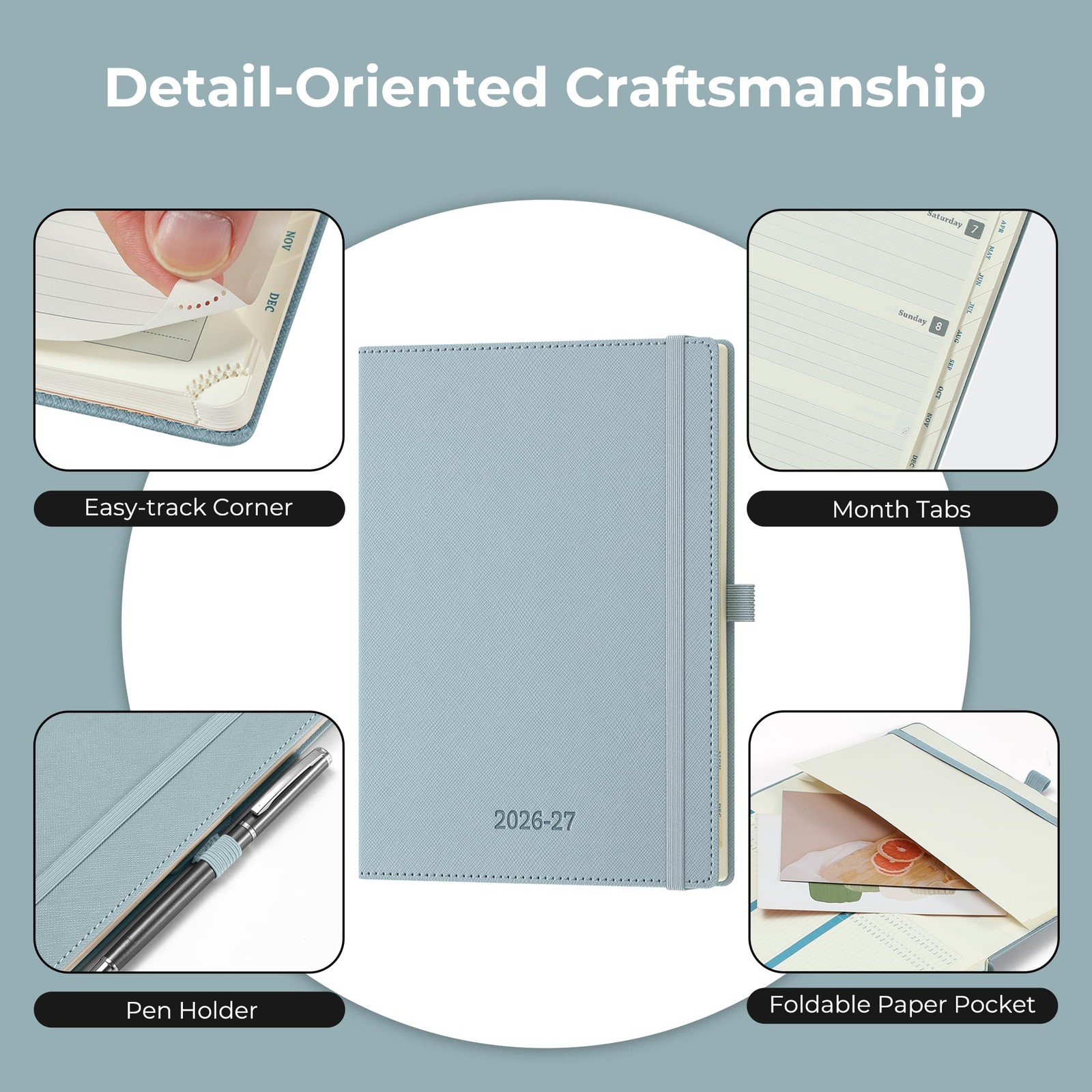 Weekly Monthly 2026-2027 Planner (July 26-Dec 27),8.5″x6.5″,18 Months Agenda …