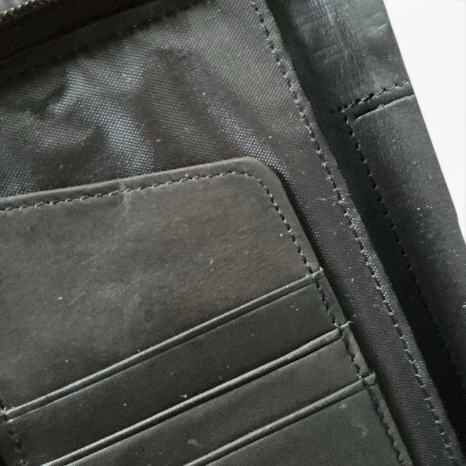 VTG Wilsons Leather Address Planner Notepad Credit Card Wallet Full Zip 4.5”x7”