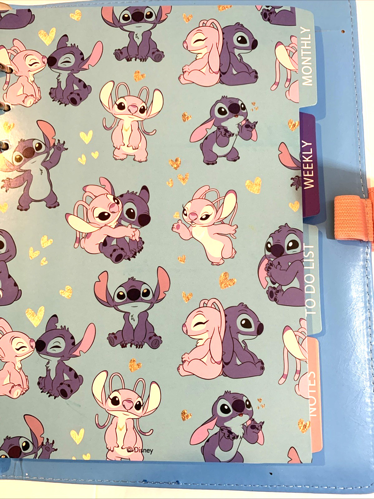 Disney STITCH & ANGEL Agenda Monthly Weekly To Do List Notes Lilo & Stitch Movie