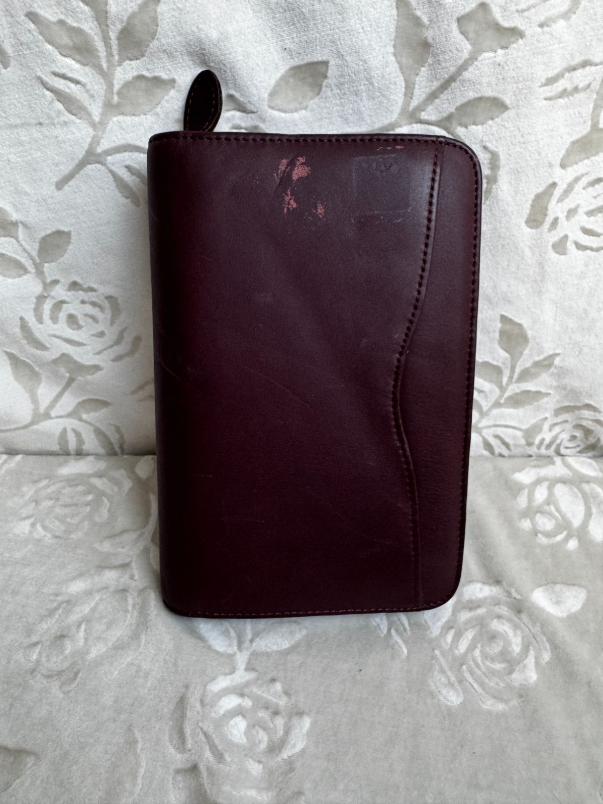 Vintage 1994 Day-Timer Leather Zip Planner Organizer With Inserts 6-Ring Binder