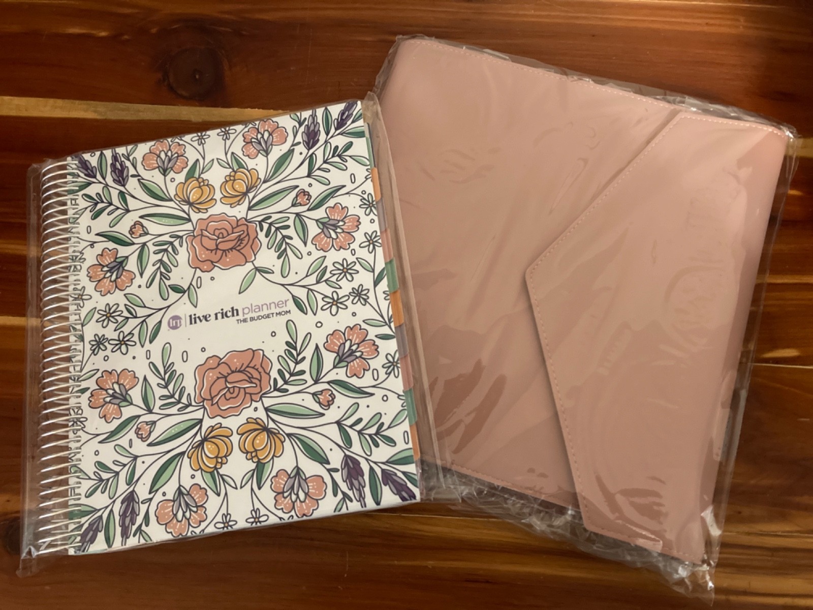 NEW The Budget Mom Live Rich Planner (Small) and Pink Folio