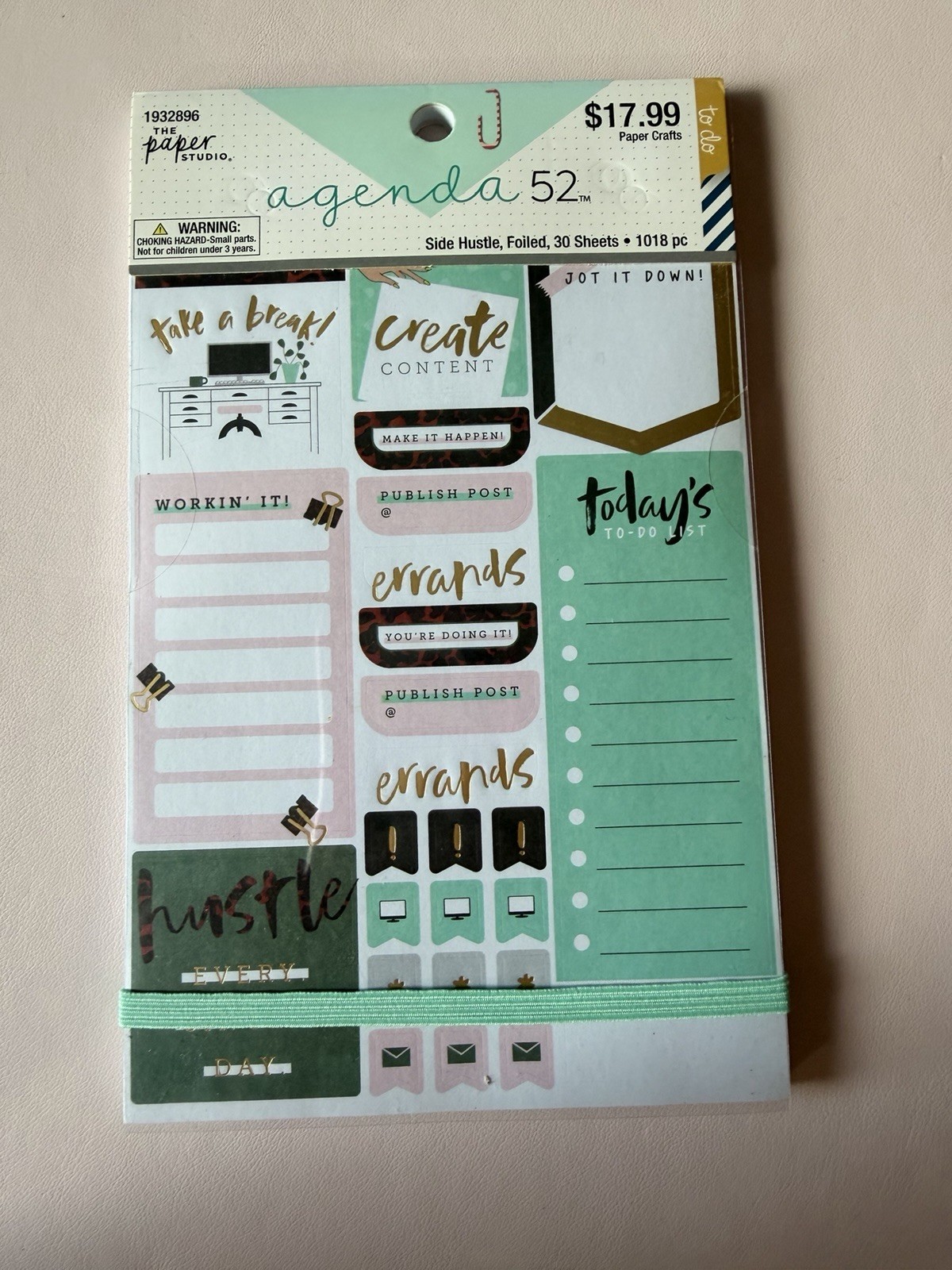 New Agenda 52 Side Hustle Sticker Book 30 Sheets 1018 Pieces Sticker Calendar