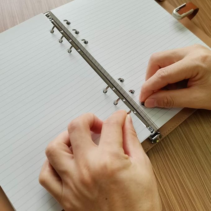 A5 Lined Paper, Refills for Filofax Planner, Organizer, Binders, 6 Hole Punched,