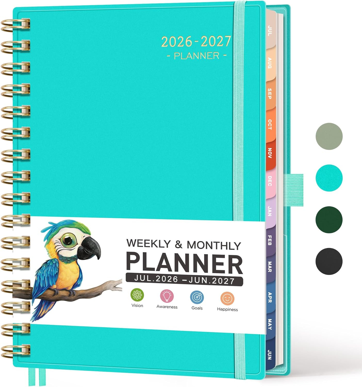 Academic Planner 2026-2027, Weekly and Monthly, July 2026 – June 2027, Medium Si