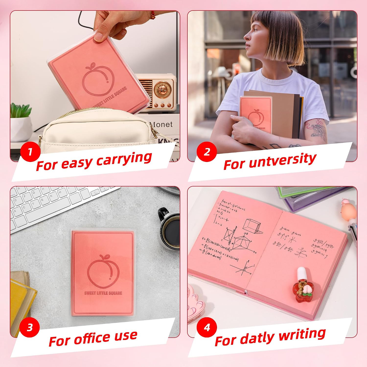 Thick Blank Fruit Journal Notebook with Waterproof Cover,Small 400 Color Pages