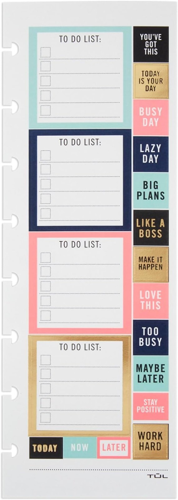 TUL® Discbound Notebook Sticker Sheets, 3″ x 8-1/2″, Assorted, 10 Sheets