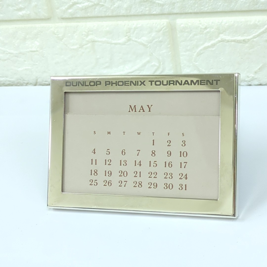 Vintag Tiffany & Co. Desk Calendar Photo Frame Silver Plated Perpetual Calendar