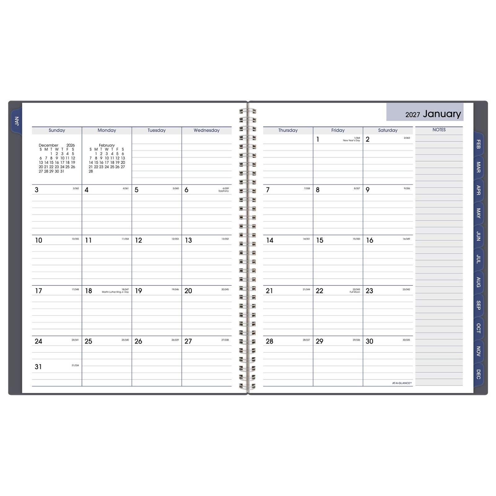 2027 At-A-Glance GC520-07 Weekly/Monthly Appointment Book, 8-1/2 x 11″