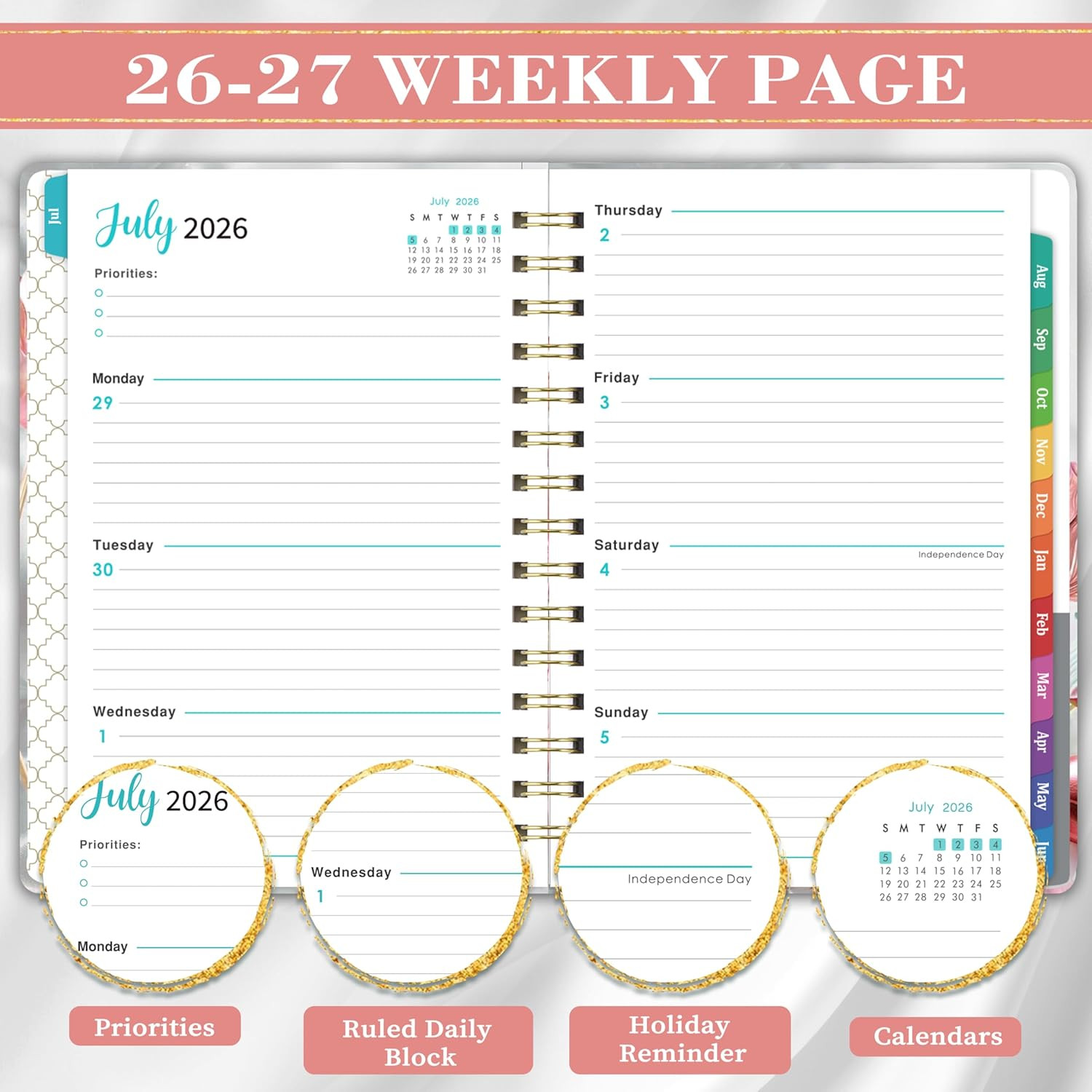 Planner 2026-2027 – Acdemic Planner 2026-2027 with Tabs, Jul. 2026 – Jun. 2027,