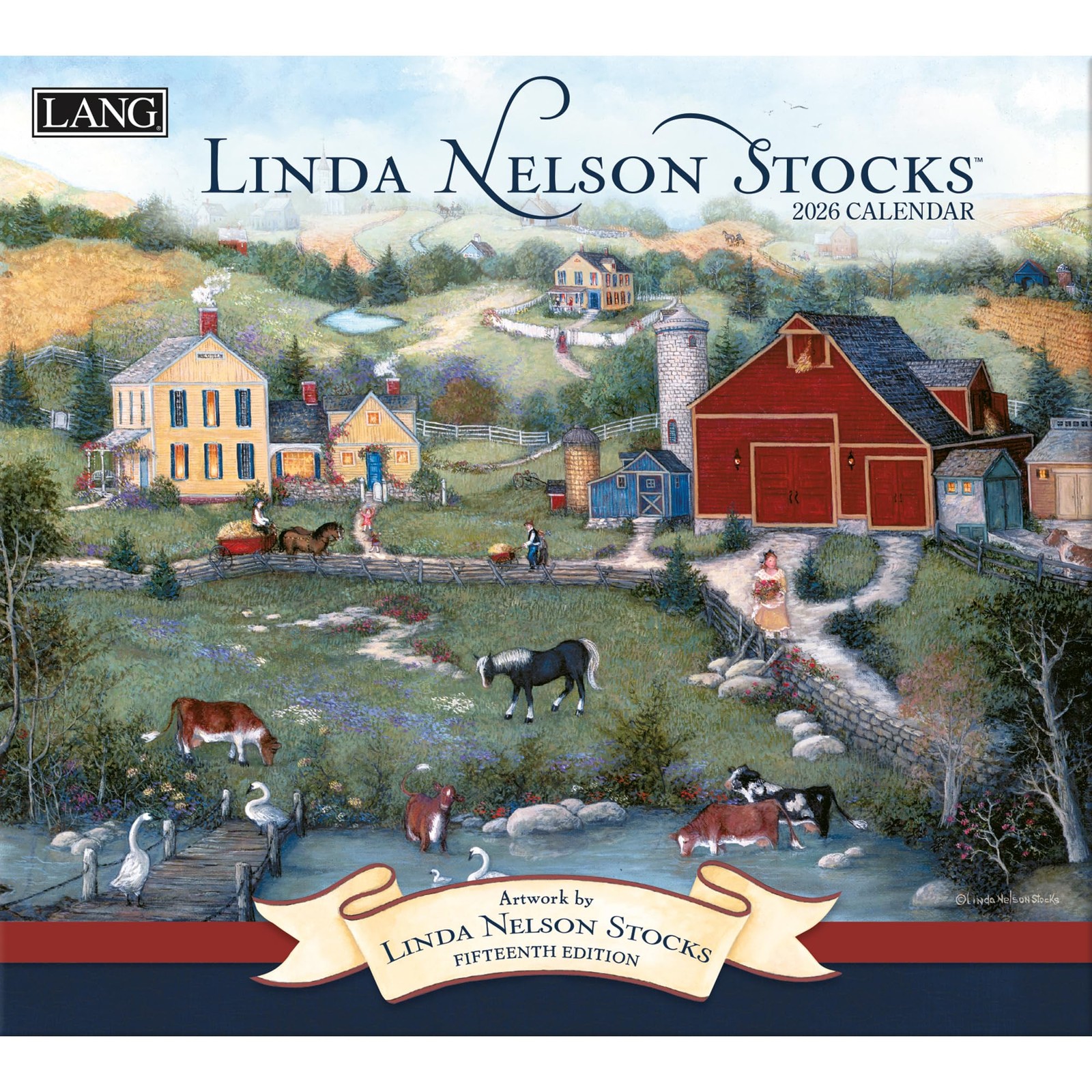 Lang Linda Nelson Stocks 2026 Wall Calendar – 13.4″ × 12.5″W x 0.2″H, 2026