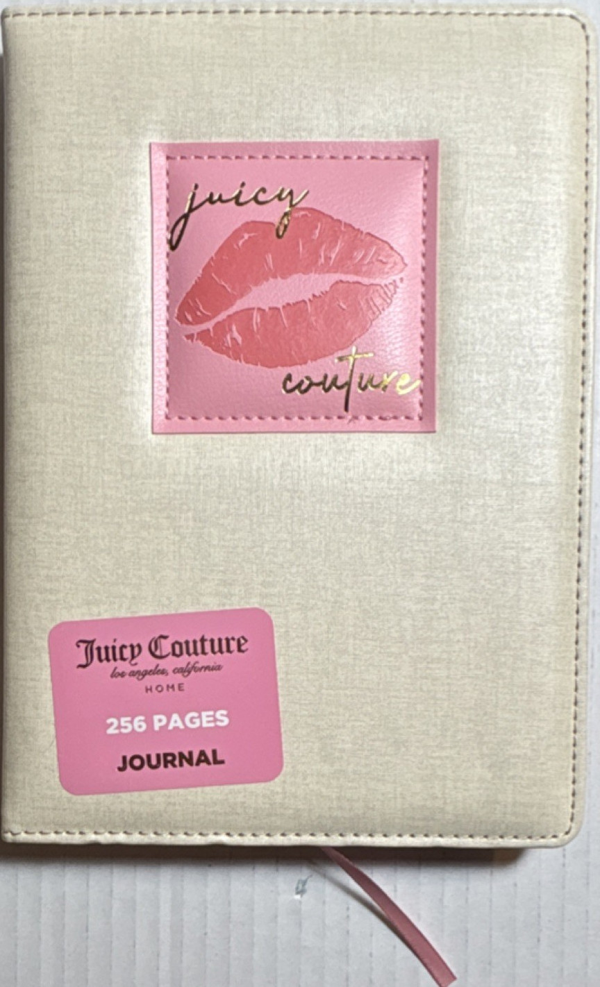 Juicy Couture Illustrated Journal 256 Pages Fabric Cover Pink Lips Design