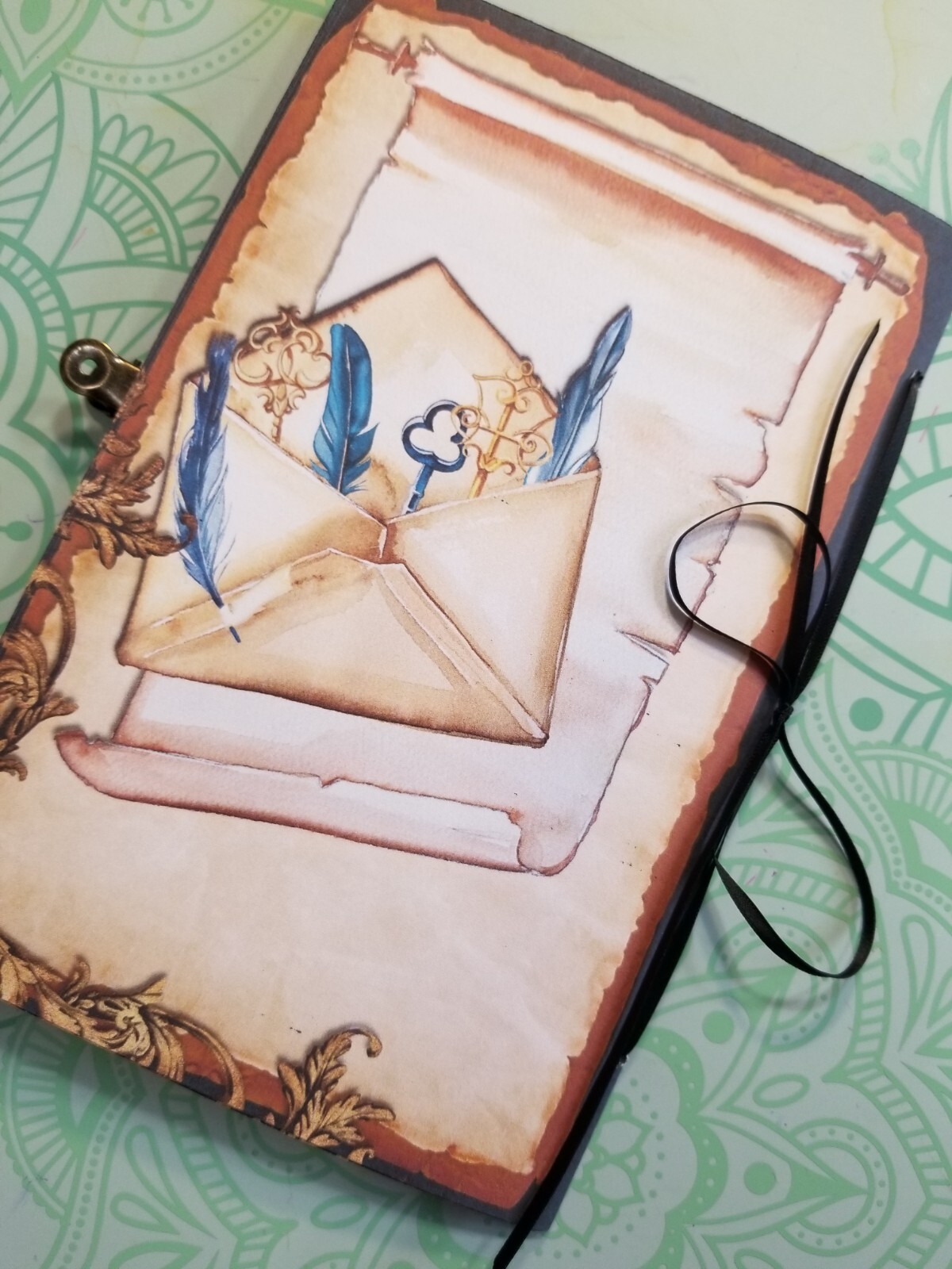 Junk Journal Booklet “MAGICAL NIGHT” Woodland HANDMADE Cards, Pockets + More!