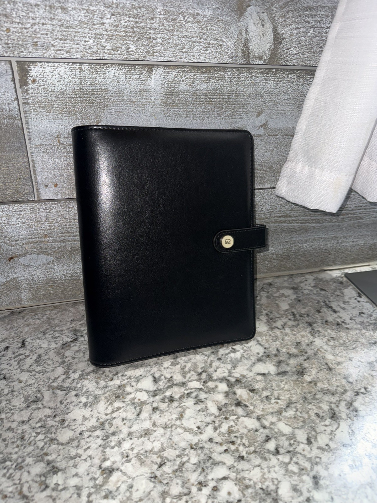 Agenda 52 planner black 6 ring binder