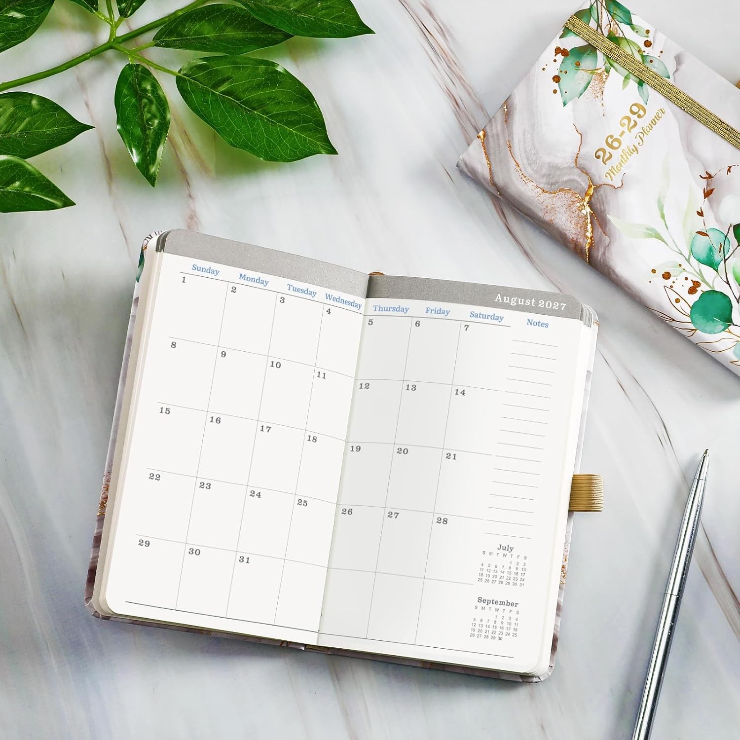 Pocket Calendar -2029 – 3 Year Monthly Planner, July – June 2029, 6.4″ x 3.8″,