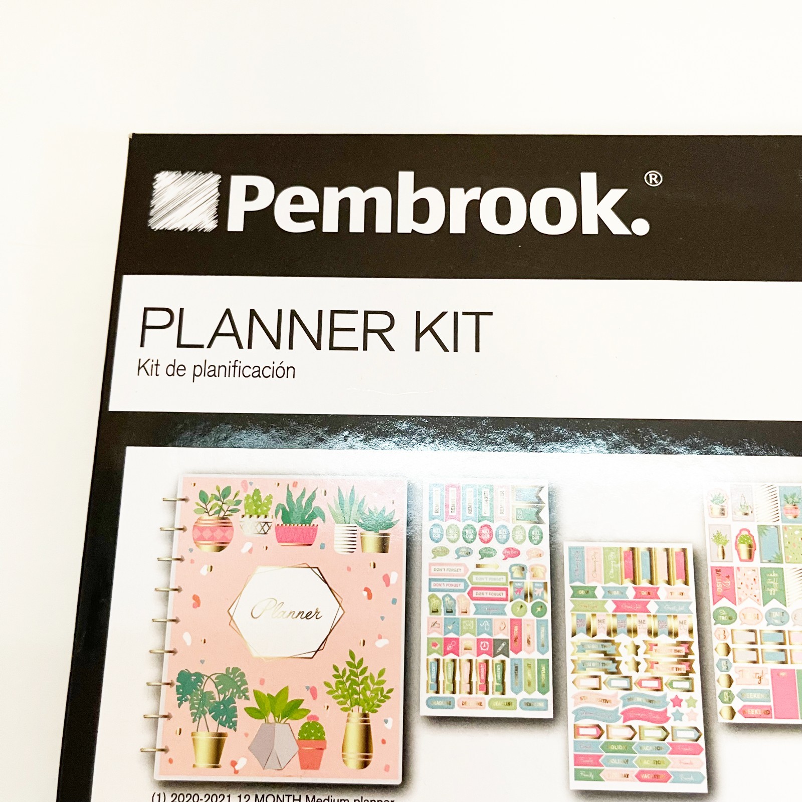 Pembrook Planner Kit 12 Month Planner Stickers Dividers Clips Notes New DIY