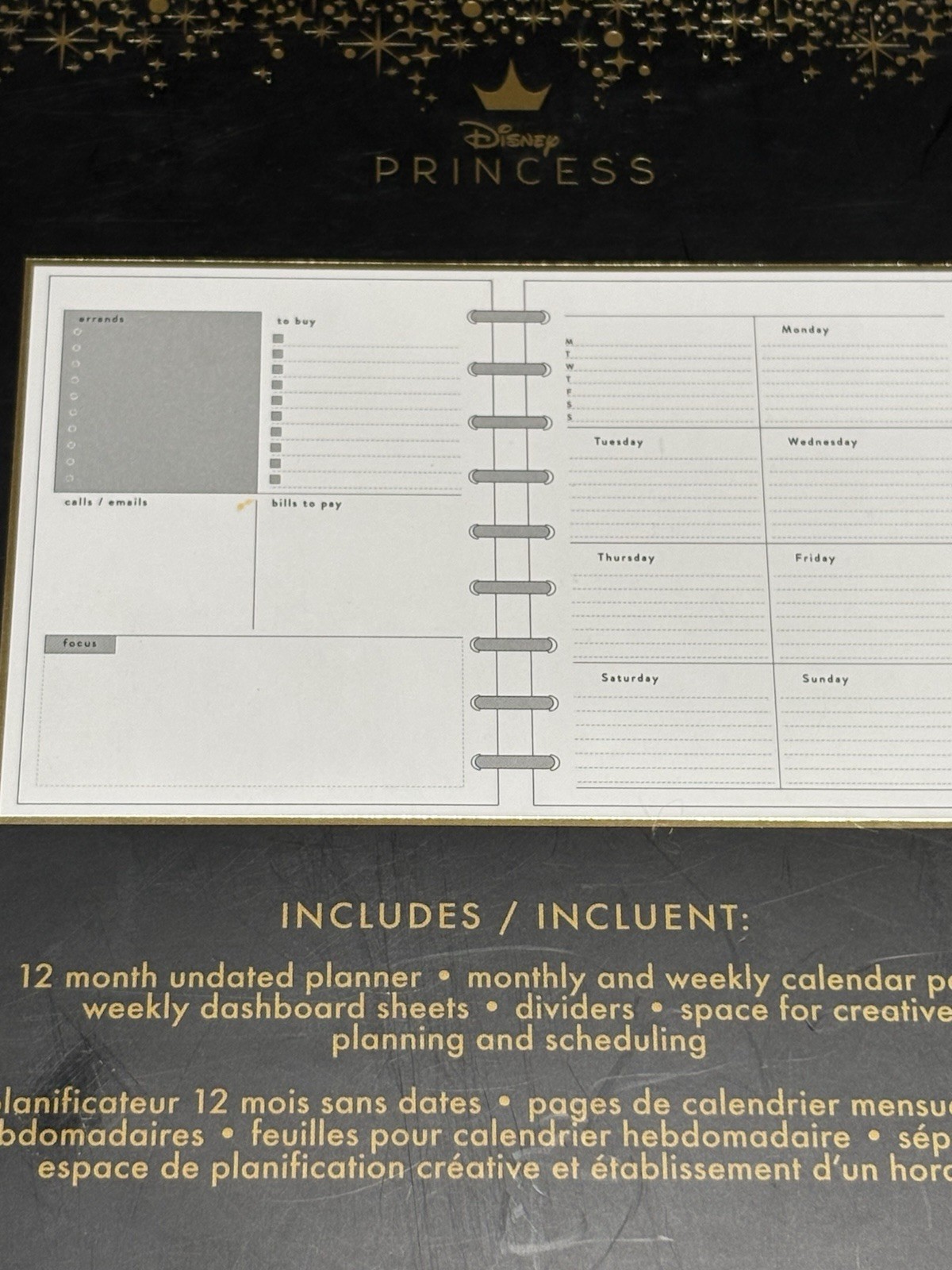 Happy Planner Undated Disney Princess Magic Begins Within Planner NOS