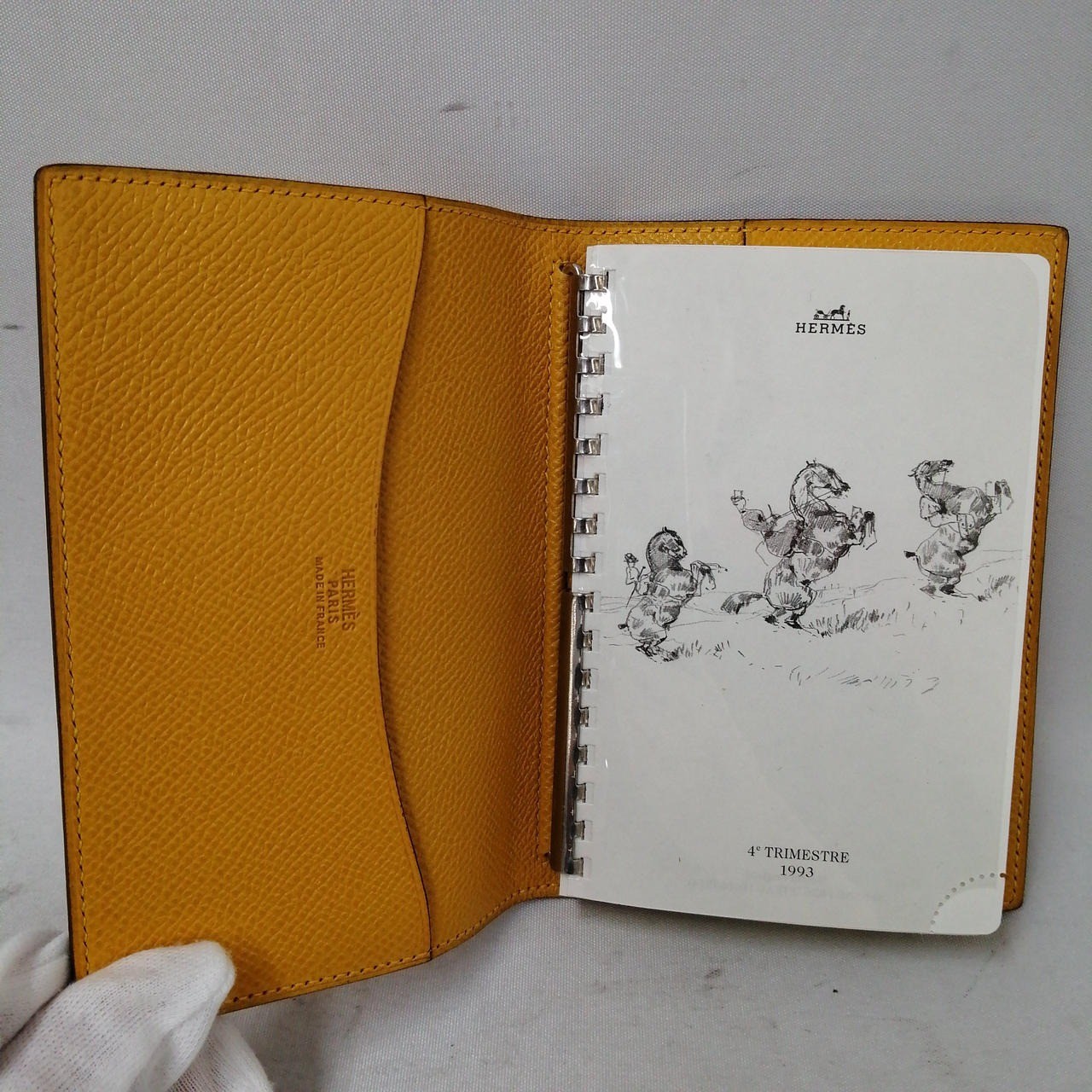 HERMES Agenda GM 1994 Leather Planner Box Used Luxury Organizer