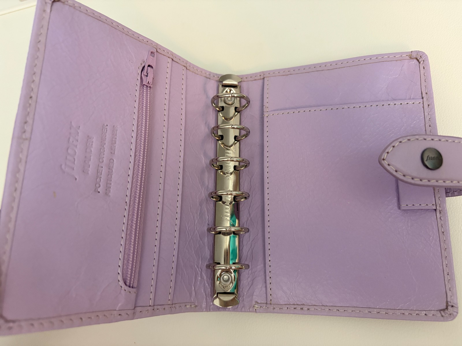Filofax Malden Pocket Organizer Orchid Leather Planner Binder