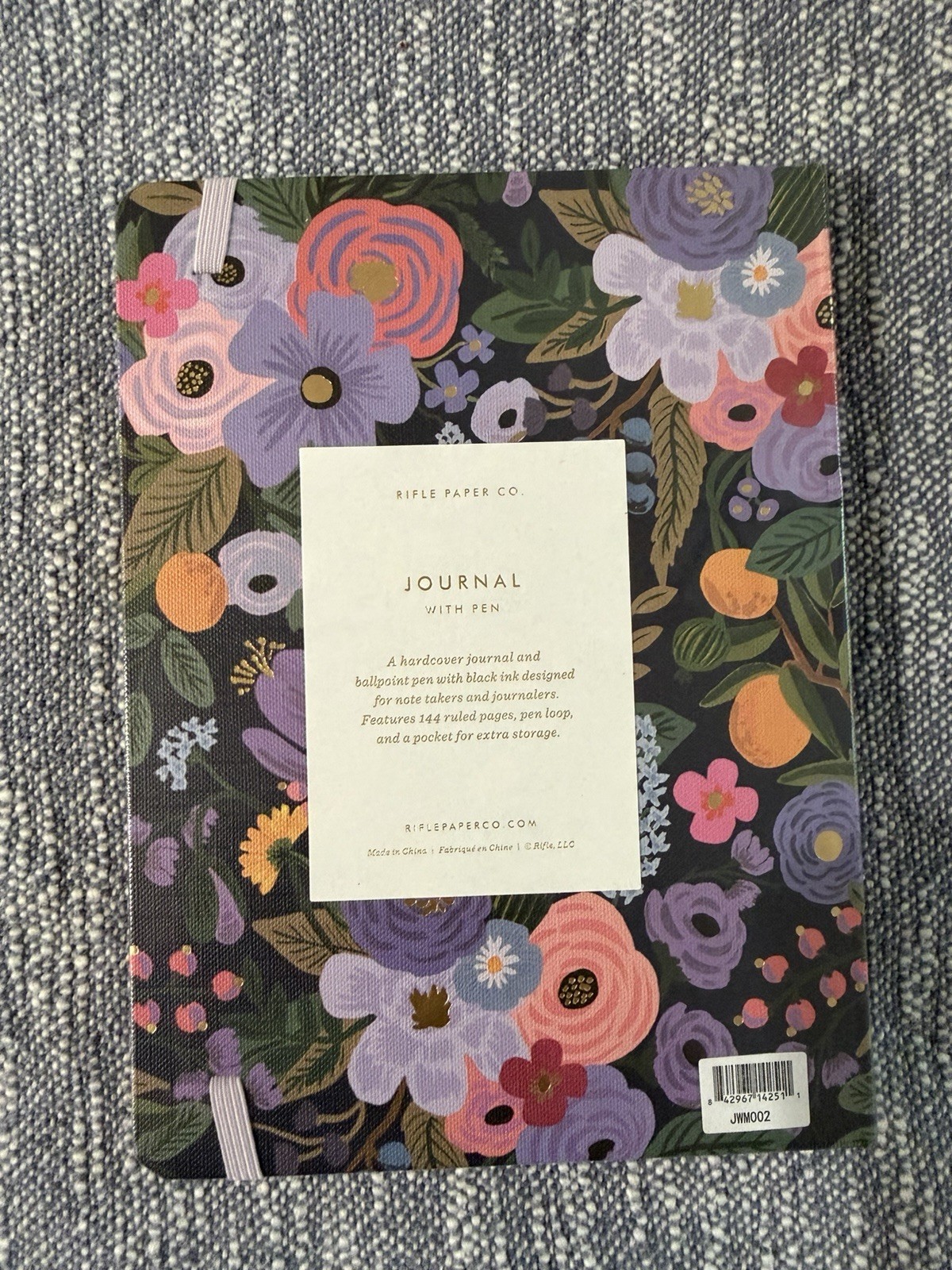Rifle Paper Co Journal with Pen Garden Party Violet 144 Pages Brand New