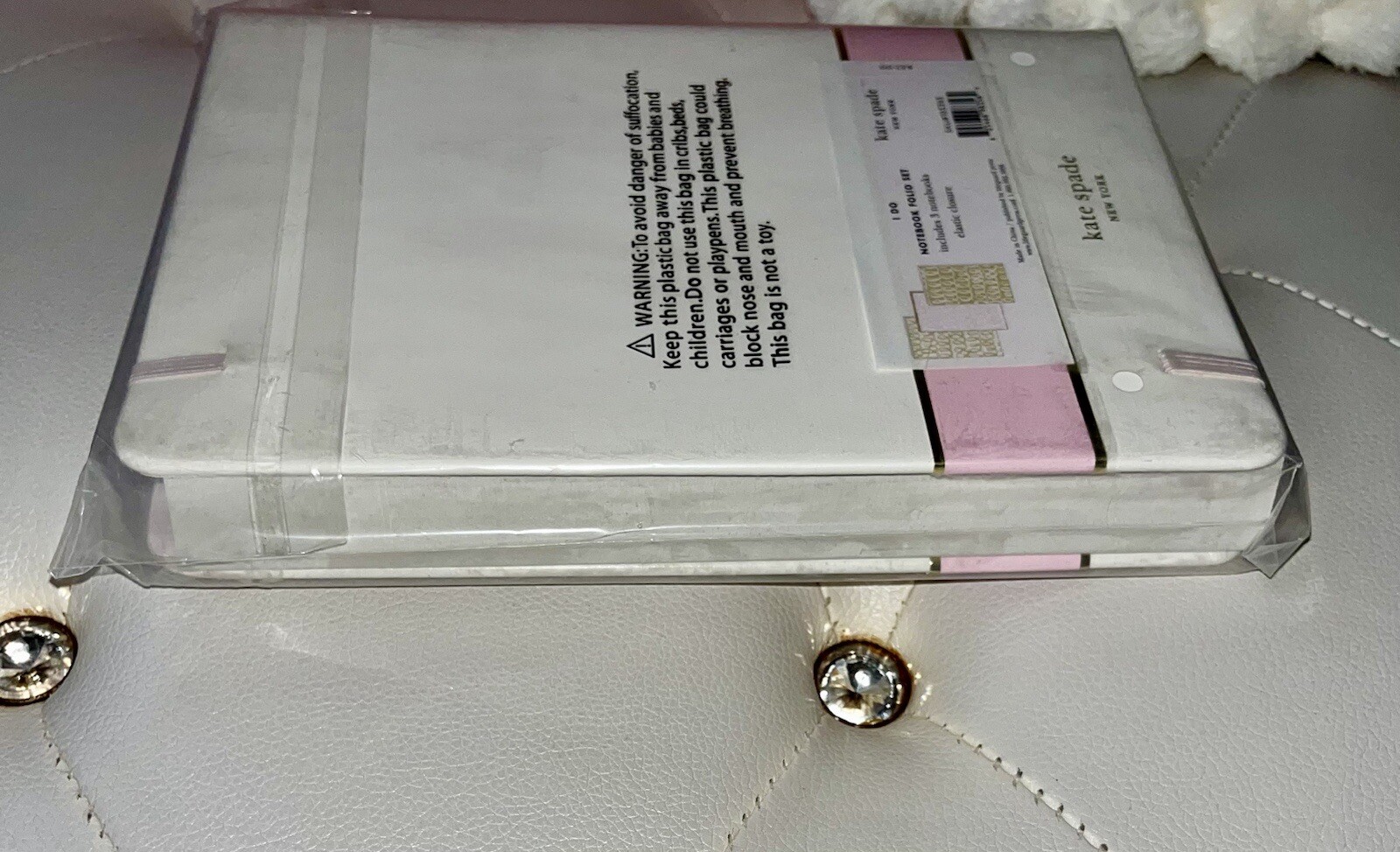 NEW Kate Spade Bridal “I Do” Pink White Gold Notebook Folio Set w/3 Notebooks