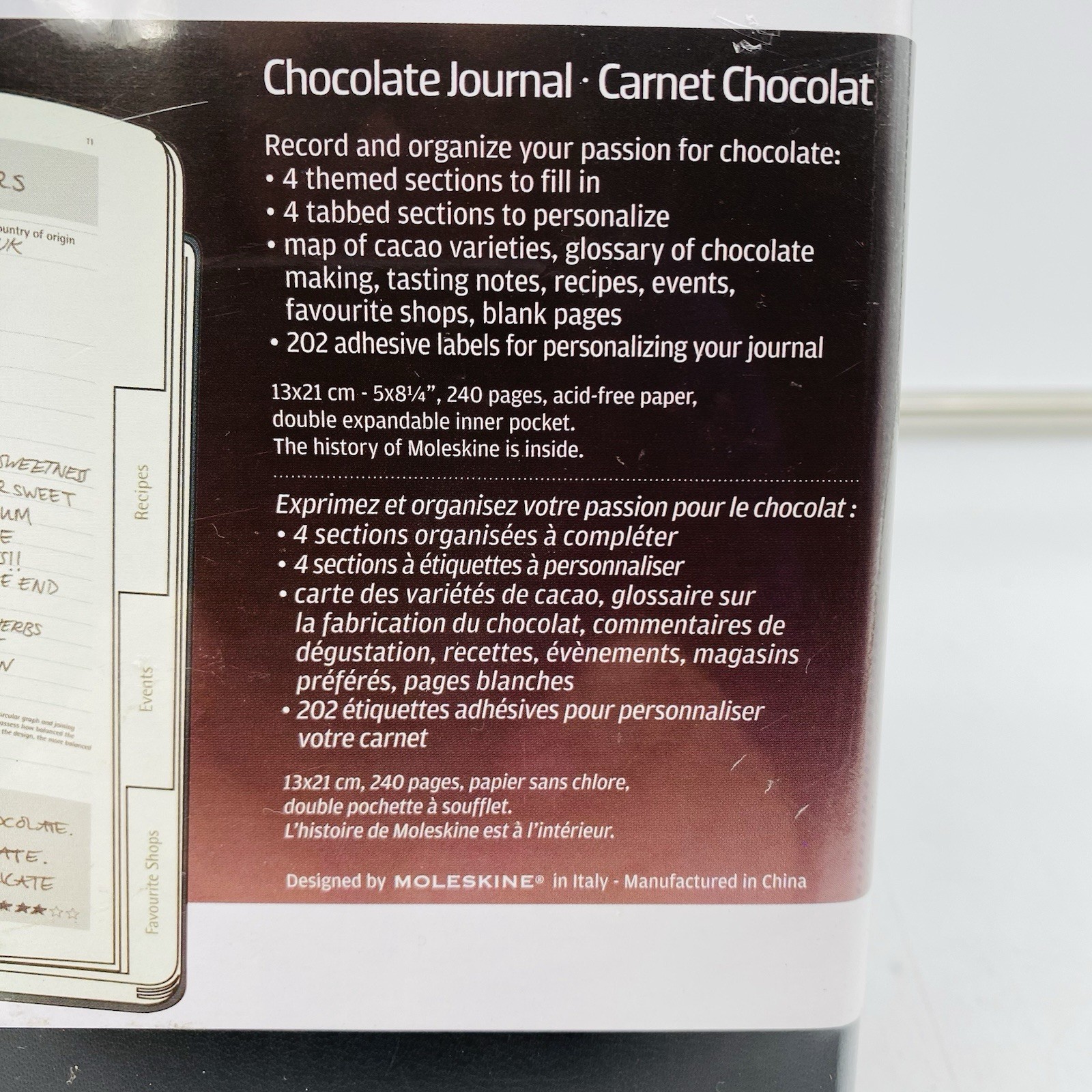 Moleskine Passions Chocolate Journal 5″x 8 1/4″ 240 Pgs Acid Free NEW SEALED