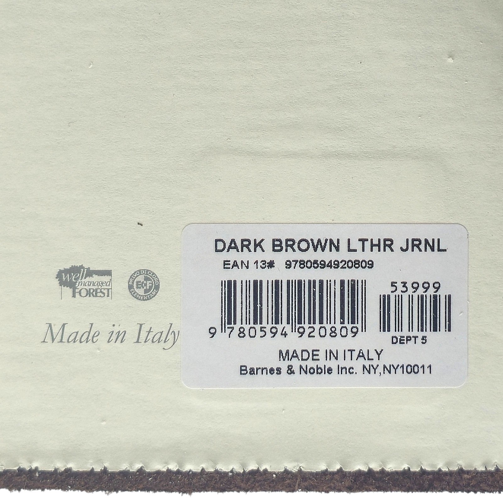 Barnes & Noble Leather Journal Lot of 2 Lined & Blank Italy India New W/ Lock