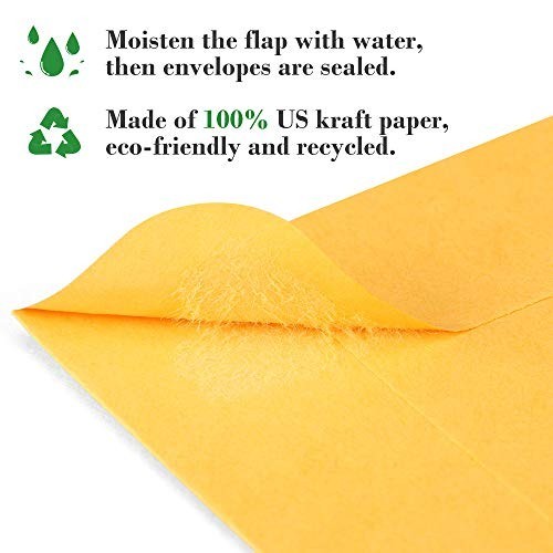 100 Pack Brown Kraft Coin Envelopes 3.5×6.5 – Gummed Flap for Cash, Seeds, Budge