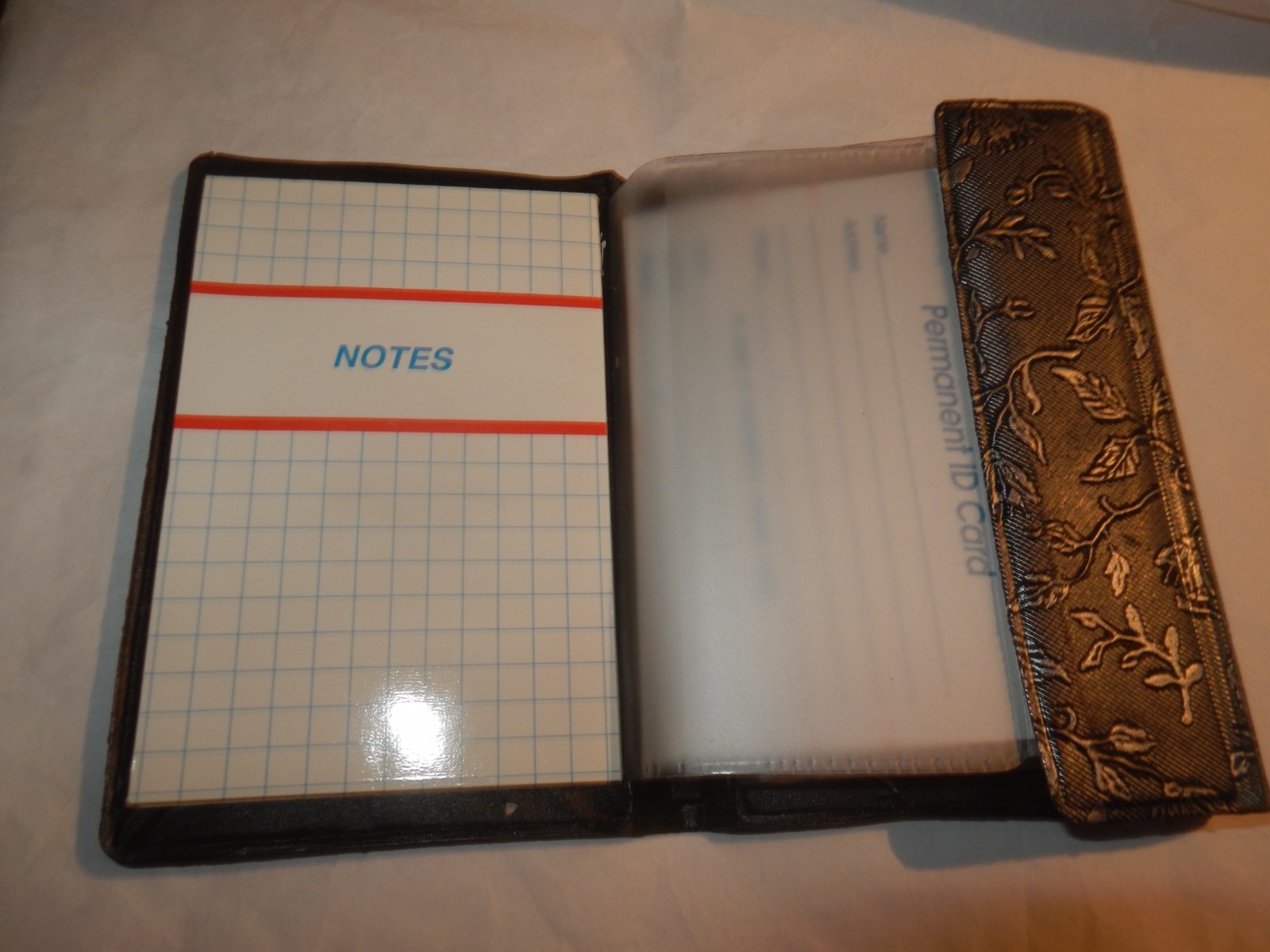 Vintage Floral Grey Plastic Telephone-Address-Note Magnetic-Close Book 4.5″ X 3″
