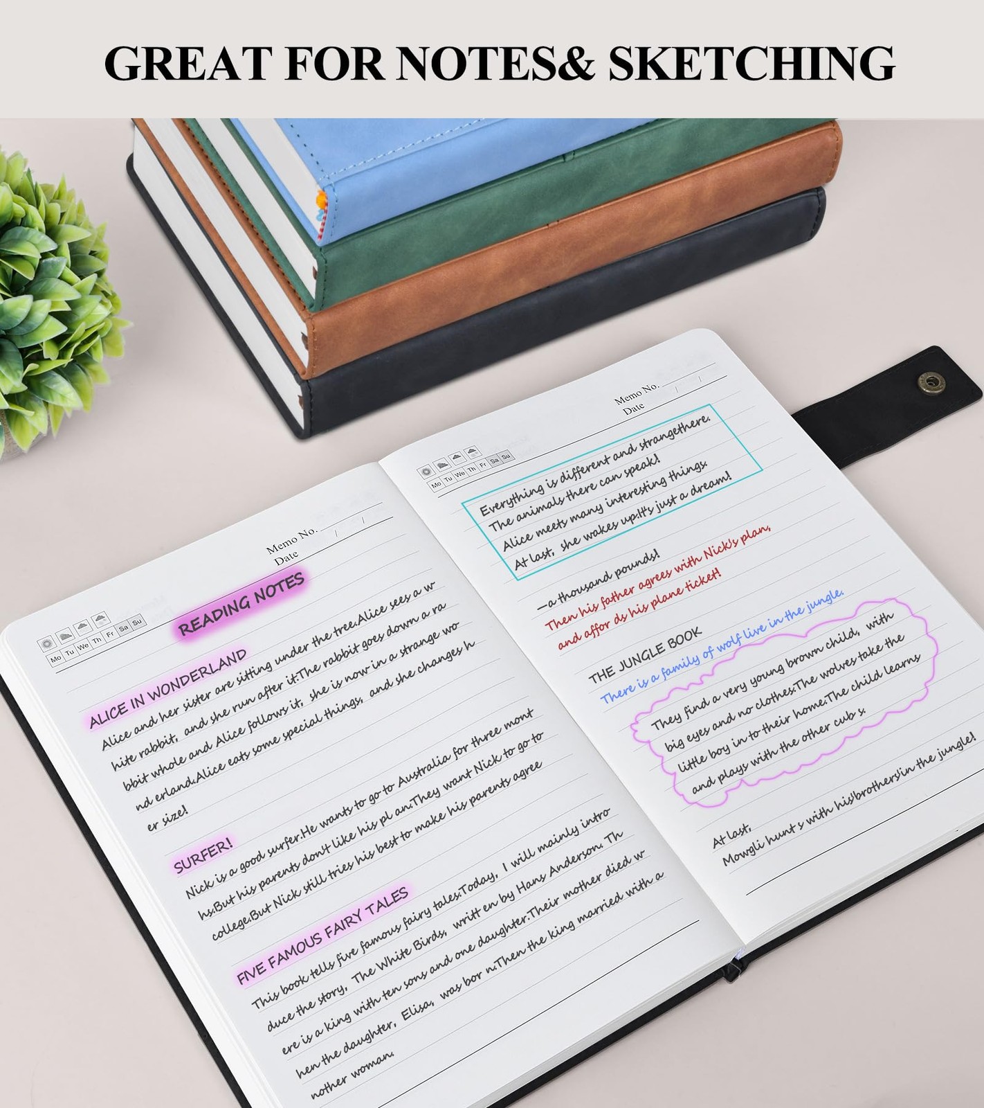 PAIBAS 8.5 x 11 Lined Notebook Journal 366 Pages A4 (8.5″ x 11″), Black