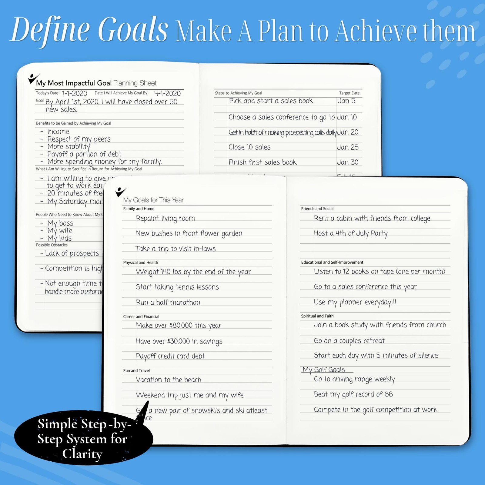 Undated Planner – 90 Day Guided Journal & Productivity Organizer, A5 Daily & …