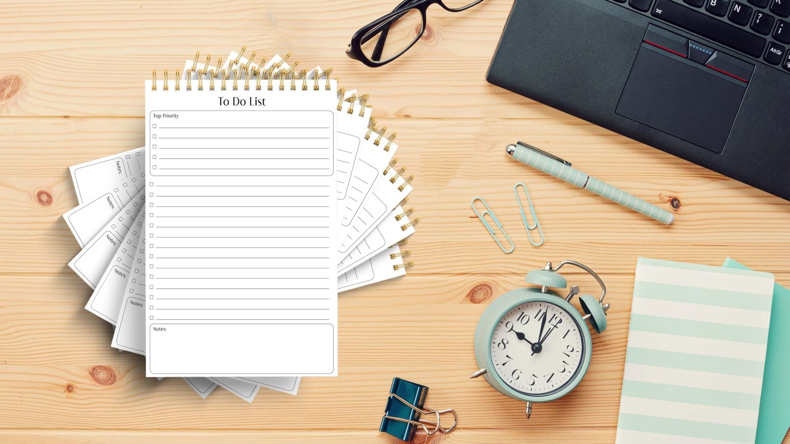To Do List Mini Notepads, 5.5″ x 8.5″, Planning Note Pads, 50 Sheets Per Pad,…