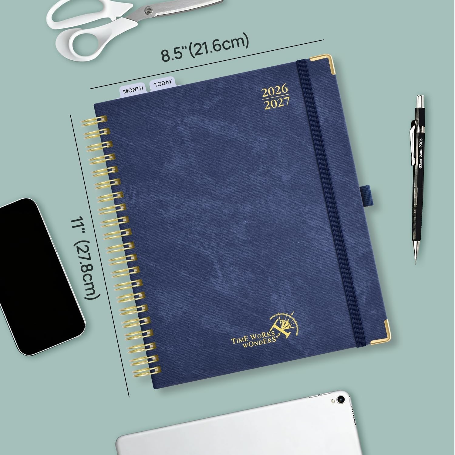 POPRUN Teacher Lesson Planner 2026-2027, Large Size 8.5″x 11″, Weekly Academic Y