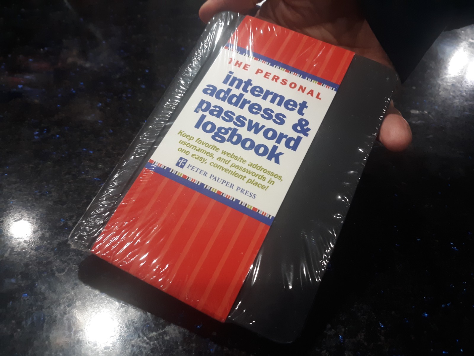 The Personal Internet Address & Password Logbook. 4.25″x6″. 144 pages. New!
